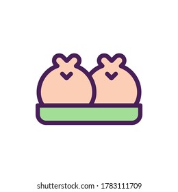 dim sum icon vector illustration filled outline style. food icon set.