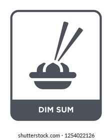 dim sum icon vector on white background, dim sum trendy filled icons from Hotel and restaurant collection, dim sum simple element illustration