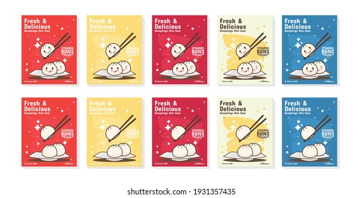 dim sum steamed buns food poster