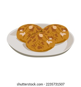 Dim sum. Vector illustration of traditional food in China. Cartoon shrimp dumplings, wonton, fried spring rolls and pork bun isolated on white. Chinese meals menu concept