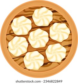 dim sum. Vector illustration of traditional Asian food. food illustration