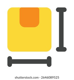 Dimension flaches Symbol bearbeitbarer Vektor