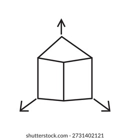 Diseño de elemento de ilustración de icono de dimensión