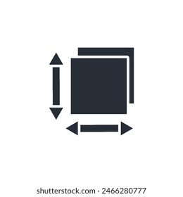 dimension icon. vector.Editable stroke.linear style sign for use web design,logo.Symbol illustration.