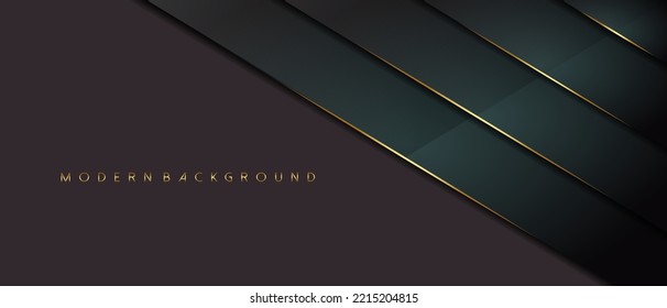 Dimension layers background gold line decoration