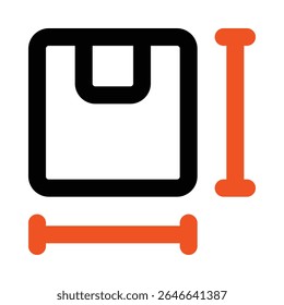 dimension line color icon editable vektor