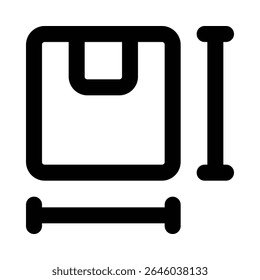 dimension line icon editable vektor