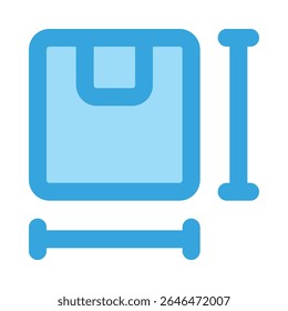dimension outline fill icon editable vektor