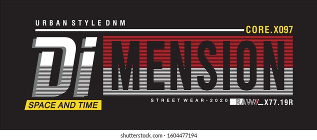 dimension typography for print t shirt