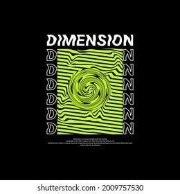 Dimension writing design, suitable for screen printing t-shirts, clothes, apparel, jackets and others