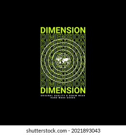 Dimension writing design, suitable for screen printing t-shirts, clothes, jackets and others