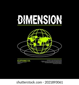 Dimension writing design, suitable for screen printing t-shirts, clothes, jackets and others