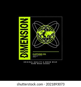 Dimension writing design, suitable for screen printing t-shirts, clothes, jackets and others