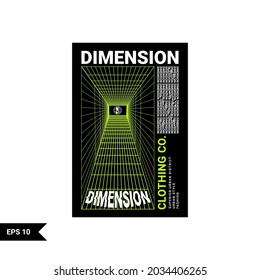 Dimension writing design, suitable for screen printing t-shirts, clothes, jackets and others