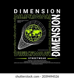 Dimension writing design, suitable for screen printing t-shirts, clothes, jackets and others
