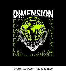 Dimension writing design, suitable for screen printing t-shirts, clothes, jackets and others