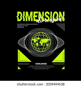Dimension writing design, suitable for screen printing t-shirts, clothes, jackets and others