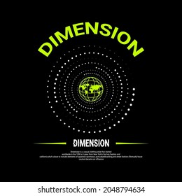 Dimension writing design, suitable for screen printing t-shirts, clothes, jackets and others