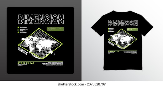 Dimension writing design, suitable for screen printing t-shirts, clothes, jackets and others