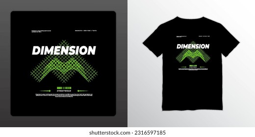 Dimension writing design, suitable for screen printing t-shirts, clothes, jackets and others