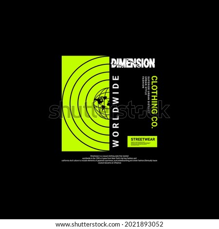 Dimension writing design, suitable for screen printing t-shirts, clothes, jackets and others