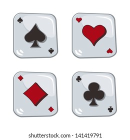 dimensional cartoon button poker