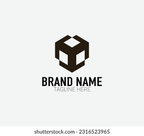 Dimensional Fusion Redefined 3D box shape logo