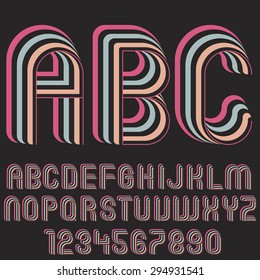 Dimensional letters and numbers.