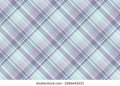 Tecido de tartã recheado dimensional, fundo de textura de continuidade sem costura. Verificação de padrão de vetor têxtil de folha em pastel e paleta de cores claras.