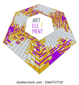Dimensional vector design of great artistic mosaic square tiles, 3d abstract background as template with copy space for title and text. Usable for brochure, magazine, ad, banner, poster.