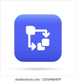 Dimensionality Reduction 3D Icon, Artificial Intelligence, Machine Learning