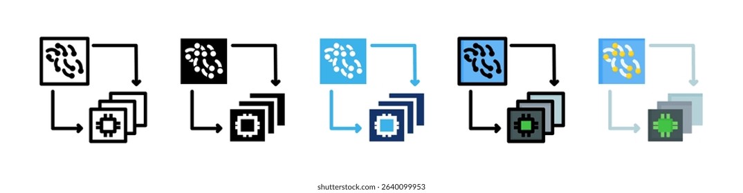 Dimensionality Reduction Icon Collection With Multiple Styles