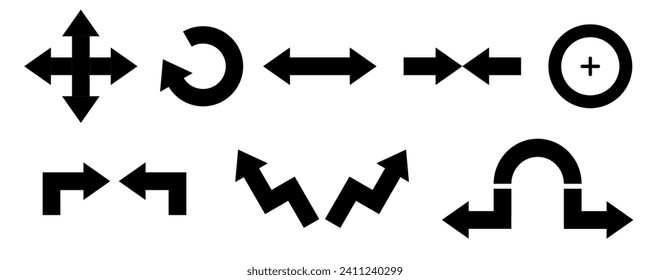 Dimensions Arrows. Vector Design Elements Set. Arrows Minimal. Arrow icon.
