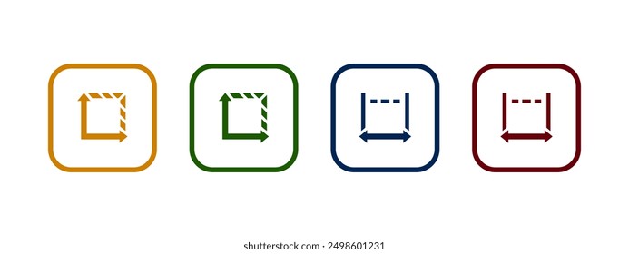 dimensions icon . Dimension symbol for web .vector illustration	