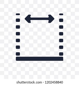Dimensions transparent icon. Dimensions symbol design from Geometry collection. Simple element vector illustration on transparent background.