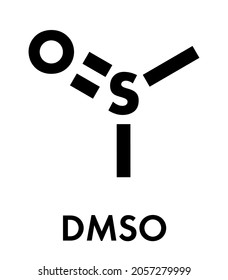 Dimethyl sulfoxide (DMSO solvent molecule). Skeletal formula.