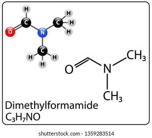 Dimethylformamide Molecule Structure