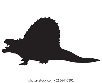 Dimetrodon  ,  dinosaur on isolated background .