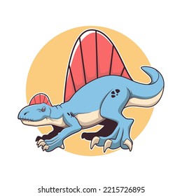 dimetrodon illustration vector cartoon design