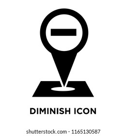 Diminish icon vector isolated on white background, Diminish transparent sign , navigation symbols