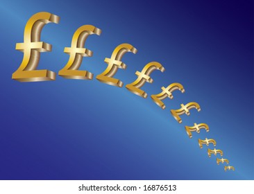 Diminishing Pounds vector illustration