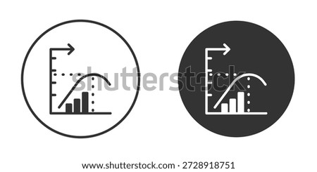 Diminishing returns icon clipart vector designs for graphic projects