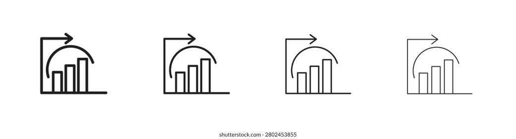 Diminishing returns icon collection. Vector illustration EPS10.