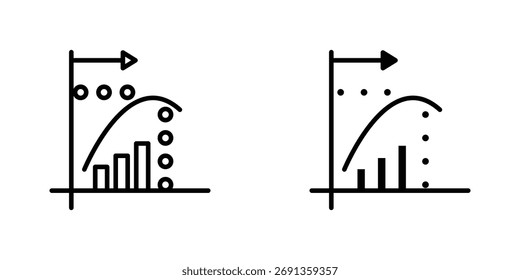 Diminishing returns icon Simple vector illustration for graphic and web design.