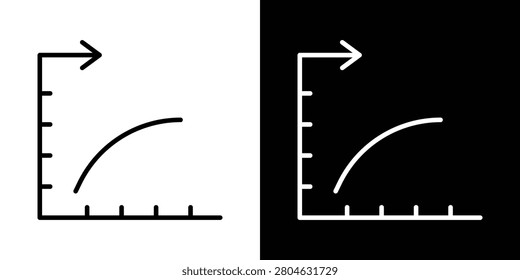 Diminishing returns icon Thin line illustration vector.