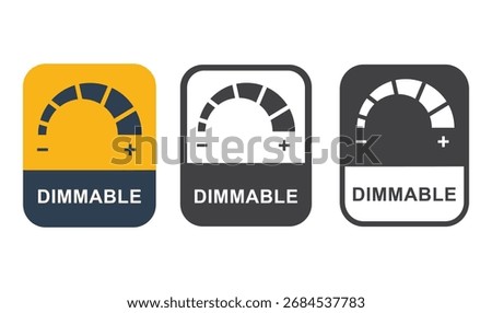 Dimmable LED logo vector design.