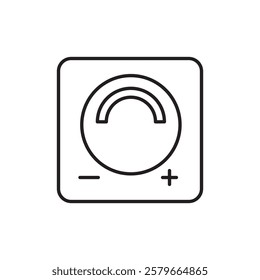 Dimmer icon Flat simple outline