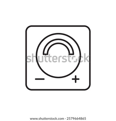 Dimmer icon Flat simple outline