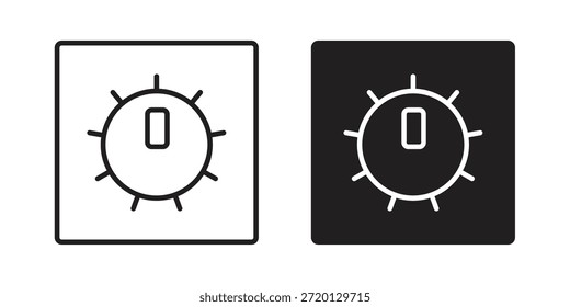 Ilustração do ícone de Dimmer, vetor de linha fina, sinal de design da Web,