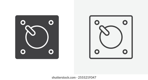Dimmer icon. outlined vector style.